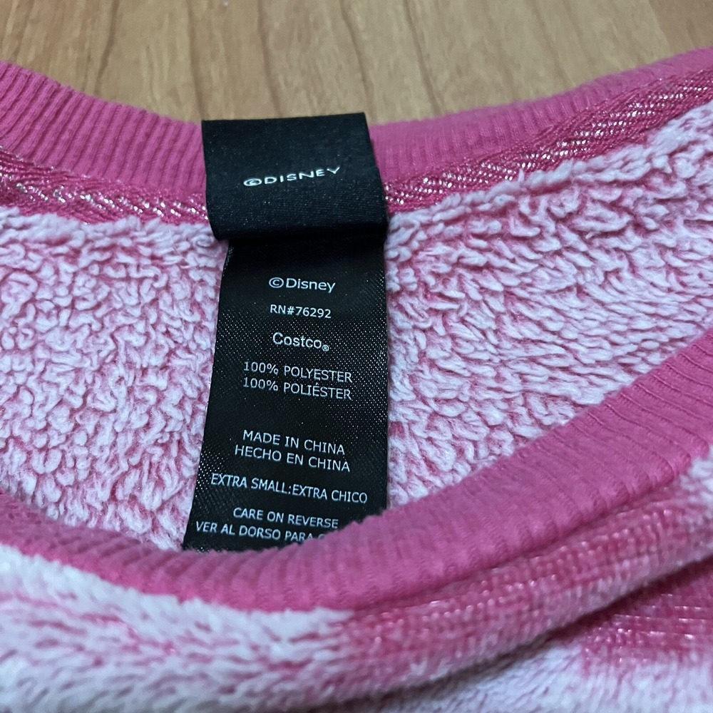 Disney Mickey Mouse Polyester Pink/white Sweater Women Extra Small - Picture 4 of 13